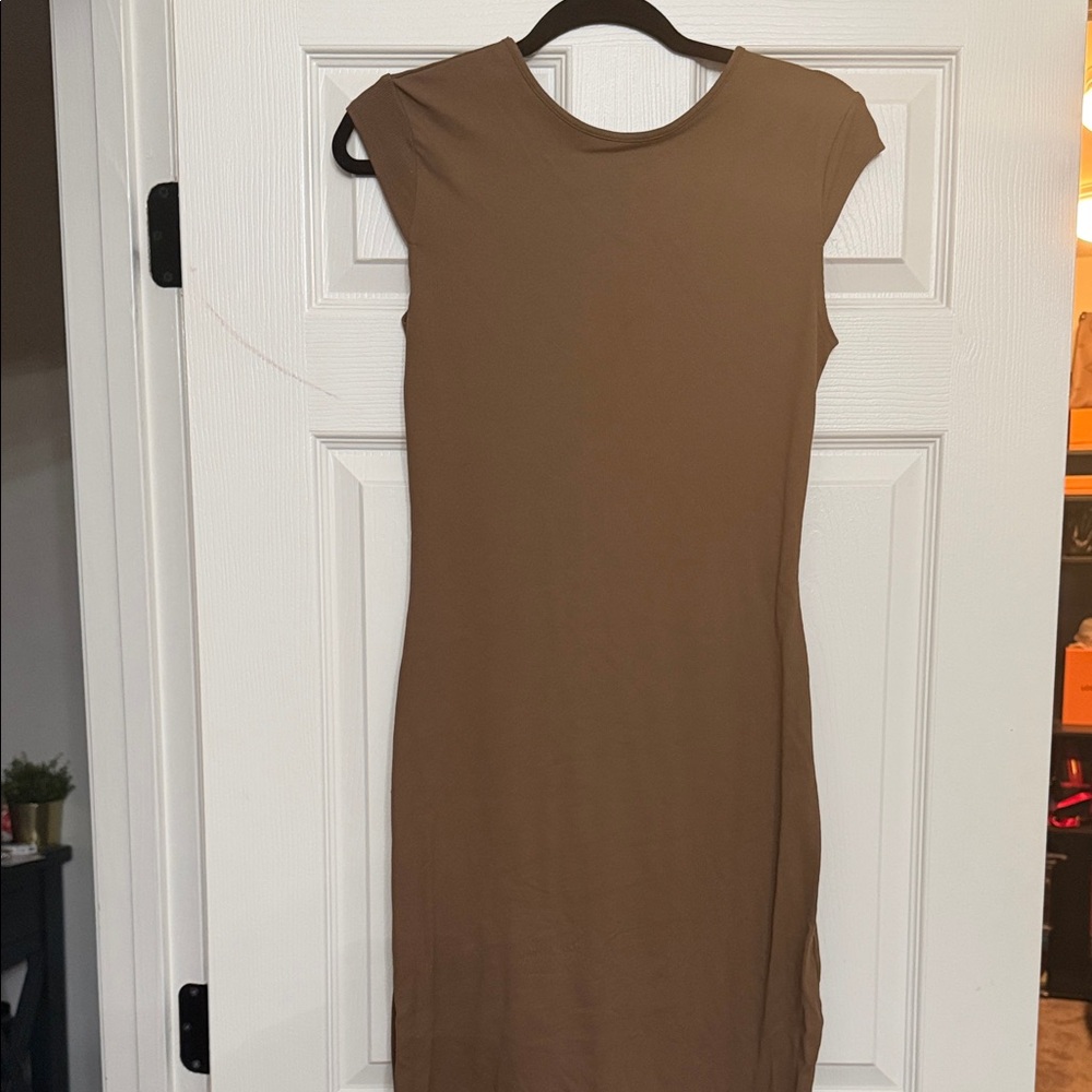 Wild Fable Tan Cap Sleeve Mini Dress